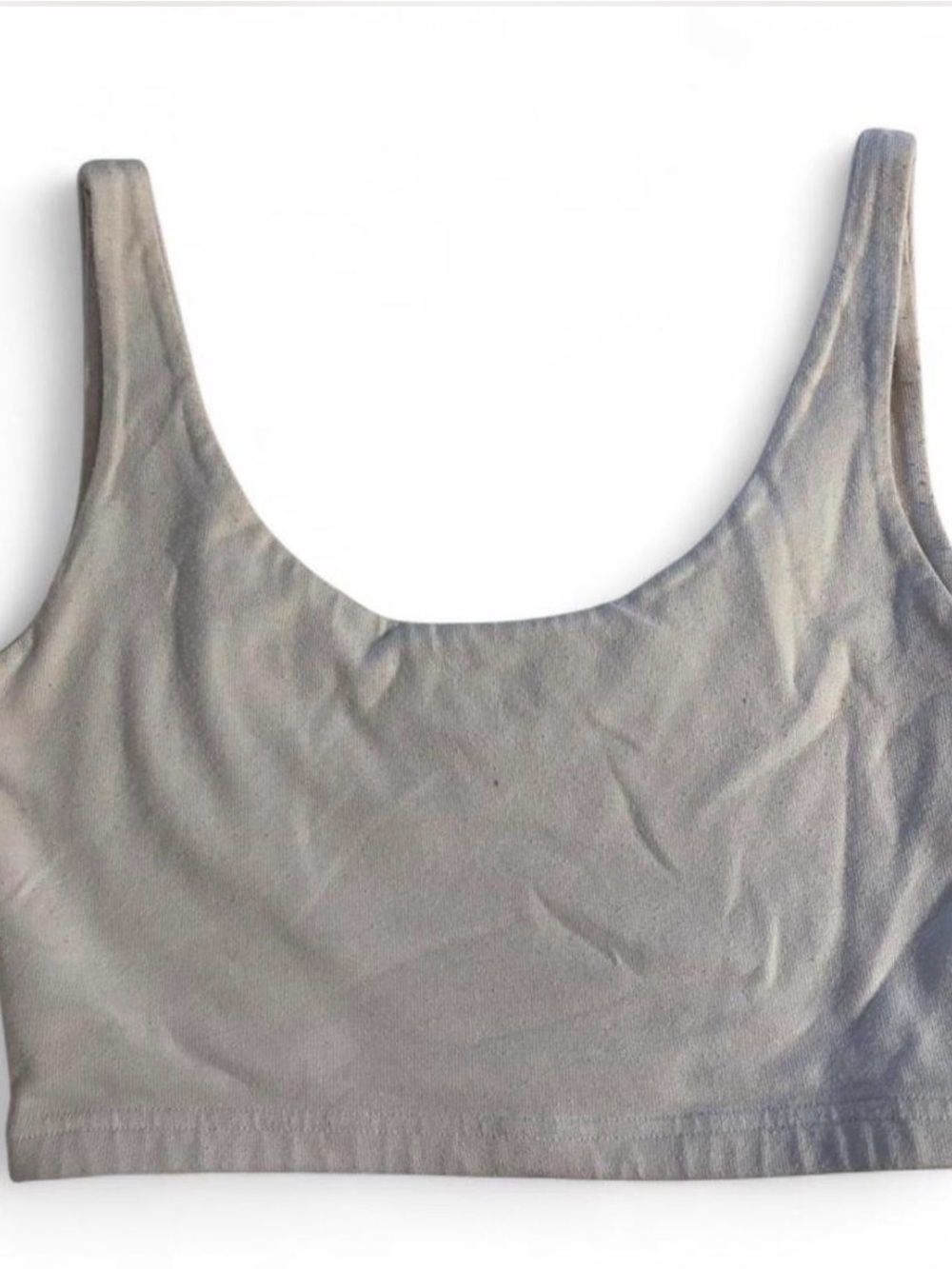 Brandy Melville Light Gray Scoop Crop Tank